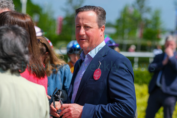 19-0822A David Cameron at Newbury Racecourse