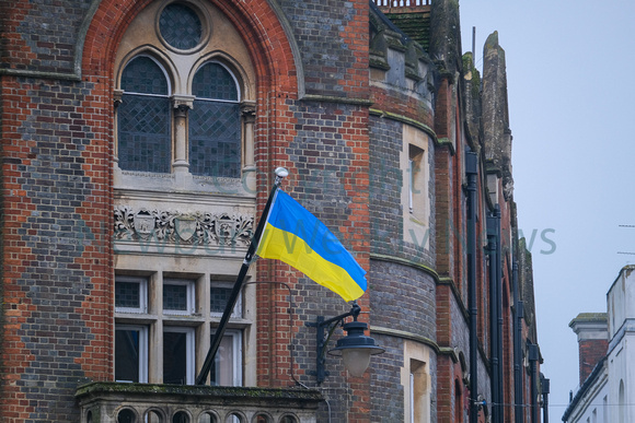 09-0122C Ukraine Flag in Newbury